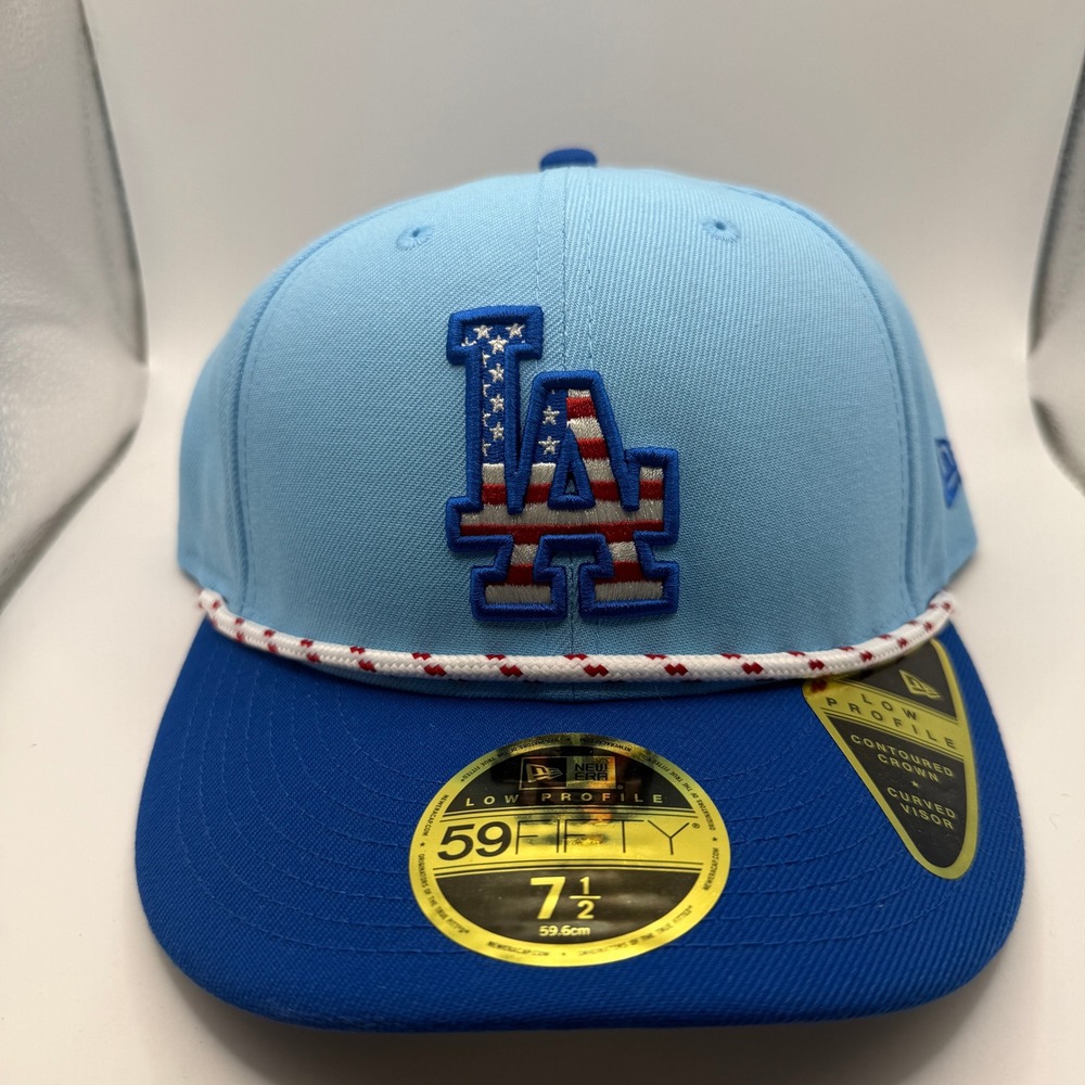 New Era 59FIFTY LP Los Angeles Dodgers July 4th Hat Blue 7 1/2 60672777